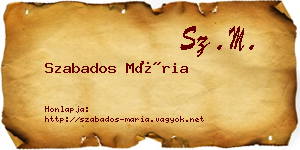 Szabados Mária névjegykártya